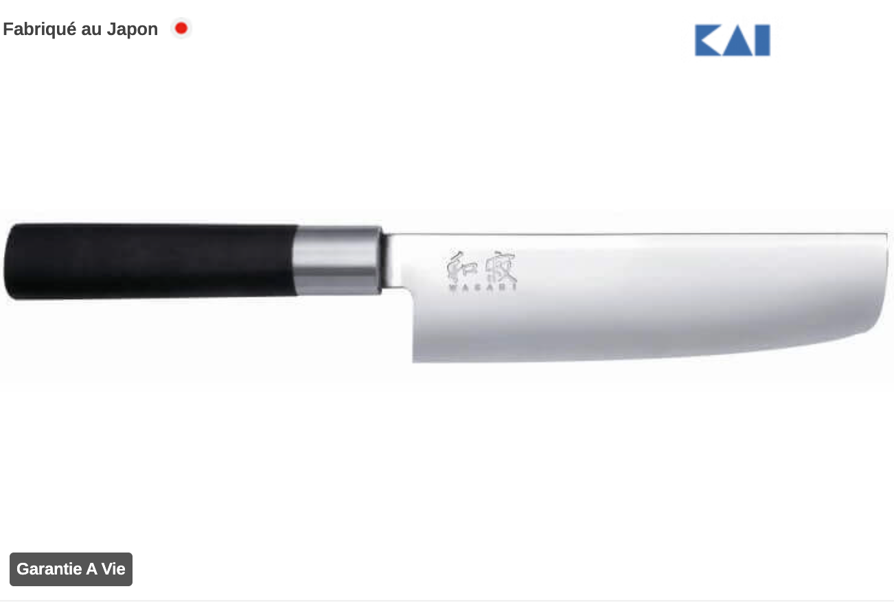 Malette 5 couteaux japonais KAI Wasabi Black JAPON