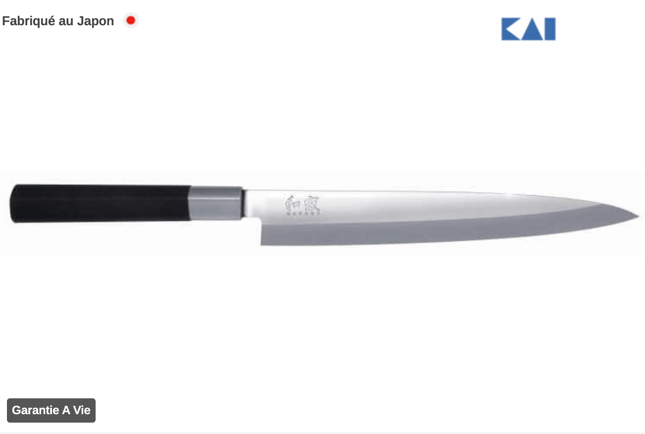 Malette 5 couteaux japonais KAI Wasabi Black JAPON