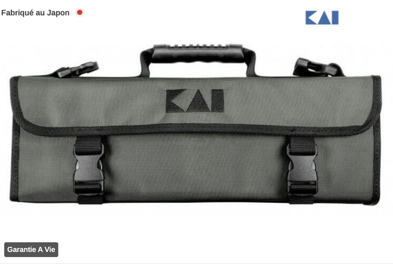 Malette 5 couteaux japonais KAI Wasabi Black JAPON