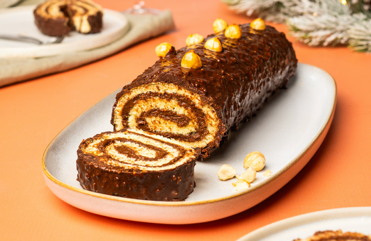 Bûche roulée choco-noisettes