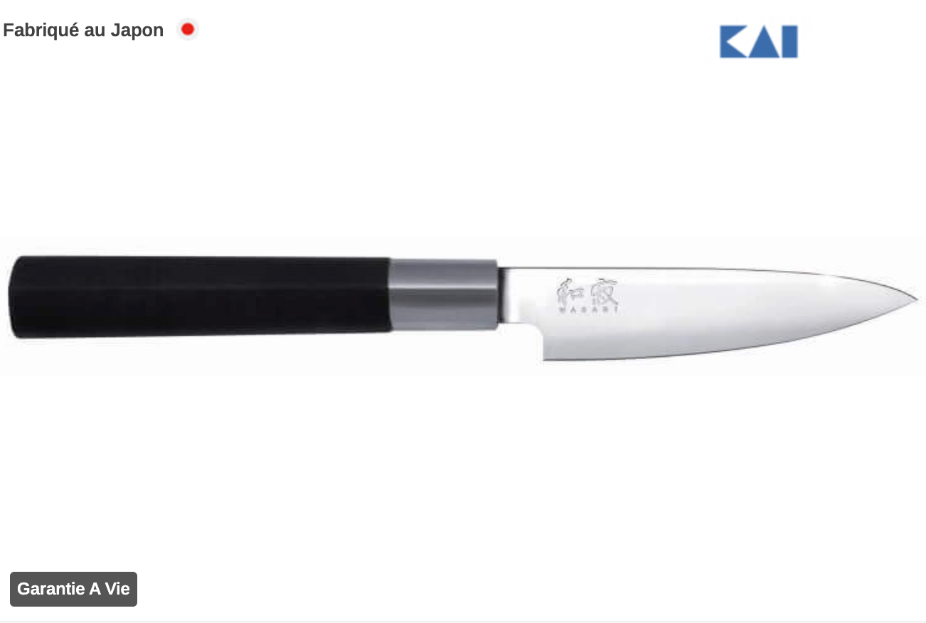 Malette 5 couteaux japonais KAI Wasabi Black JAPON