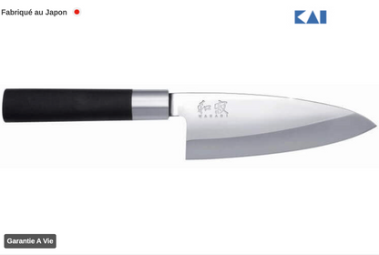 Malette 5 couteaux japonais KAI Wasabi Black JAPON